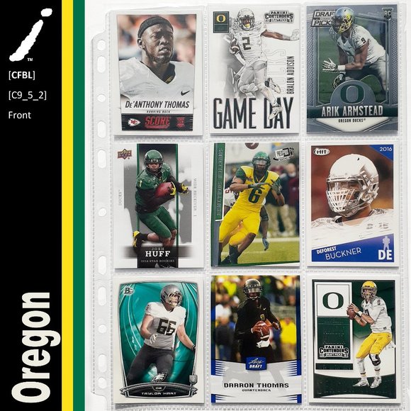 NCAA Other - Oregon Ducks 9 Card Lot [CFBL] [C9_5_2]
